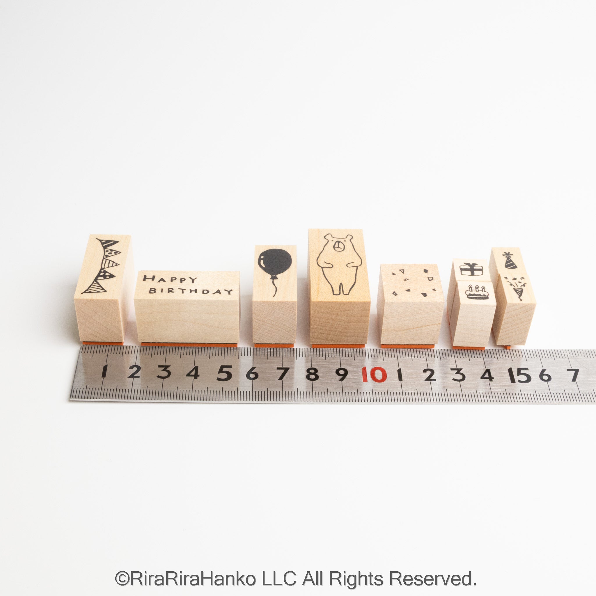 ”Birthday” Rubber Stamp Set(Boxed)