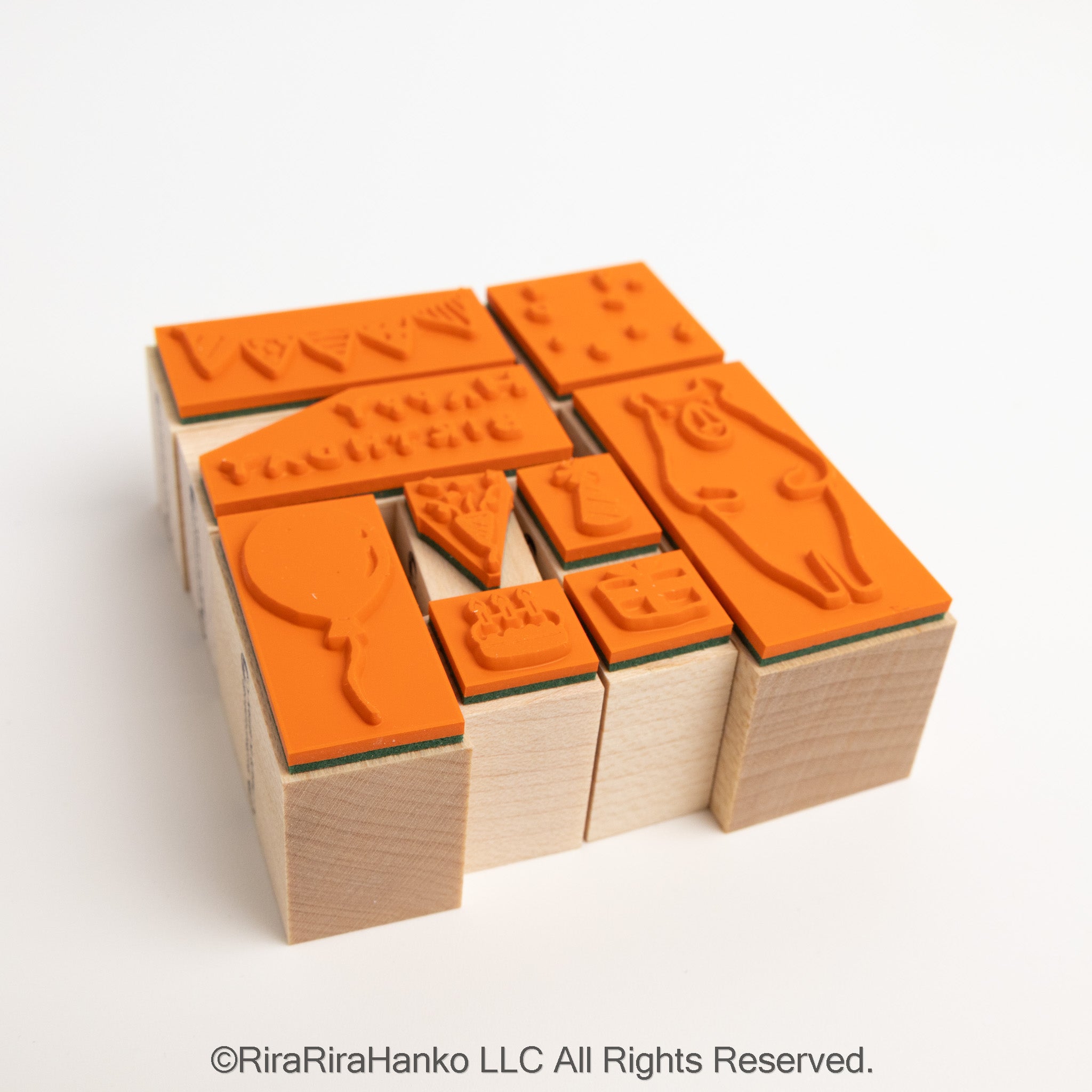 ”Birthday” Rubber Stamp Set(Boxed)