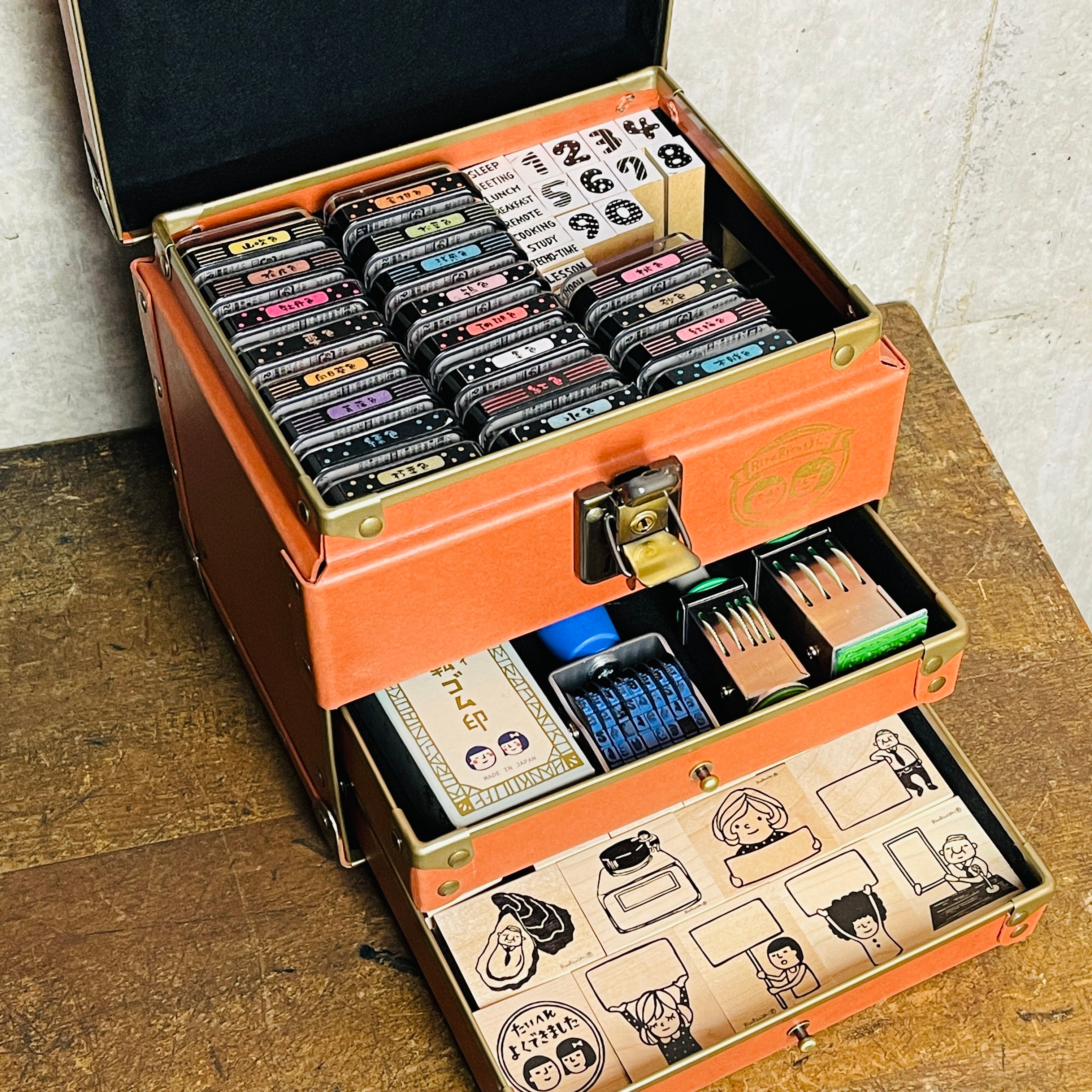 RiraRira Hanko Original Stationery Box with Drawers