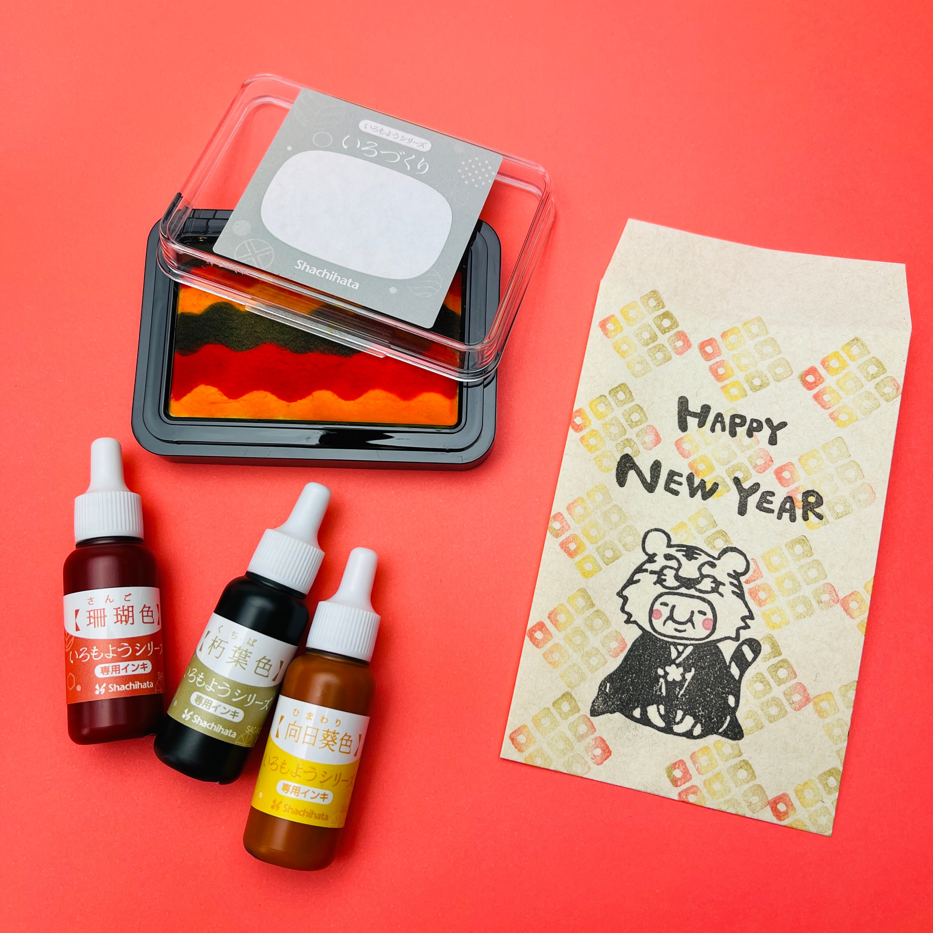 Rira Select (New Year Set) Shachihata Color Maker + 3 Colors Ink*