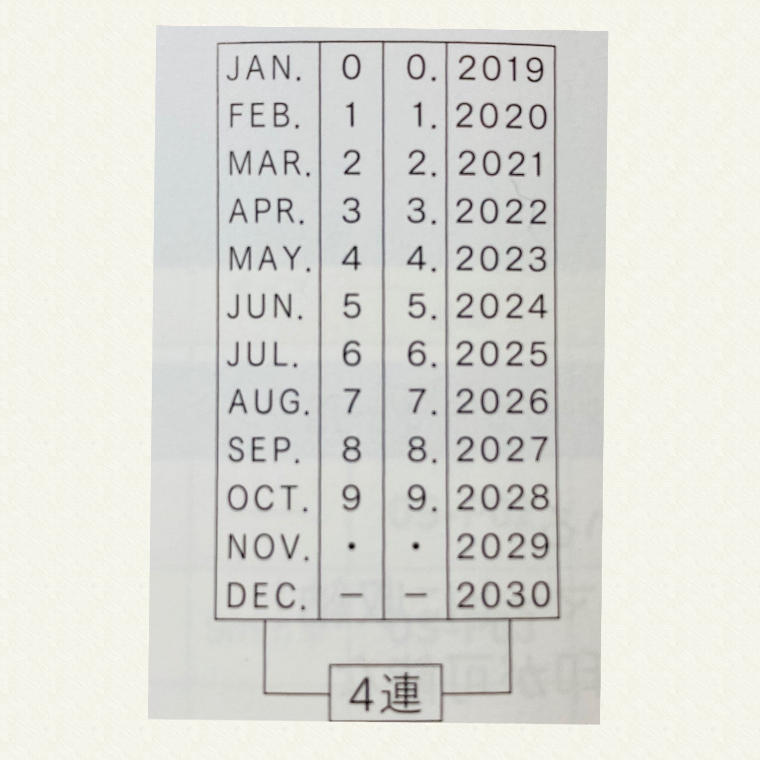 Rotating Date Stamp With Adjustable Dials Section Chief Iwai's Excellent (C-Type Year 1-Row Gregorian Type)