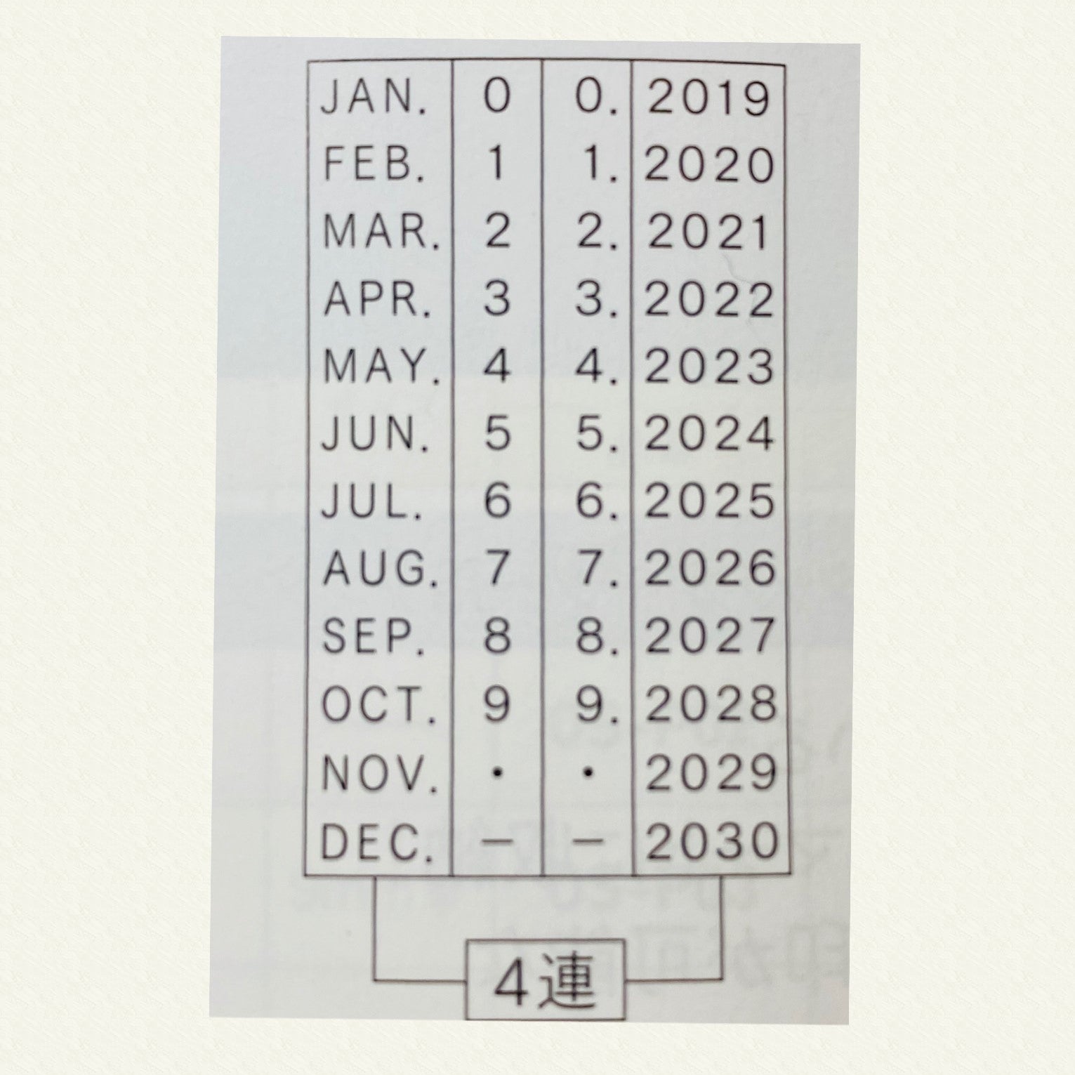Rotating Date Stamp With Adjustable Dials Section Chief Iwai's Excellent  (C-Type Year 1-Row Gregorian Type)
