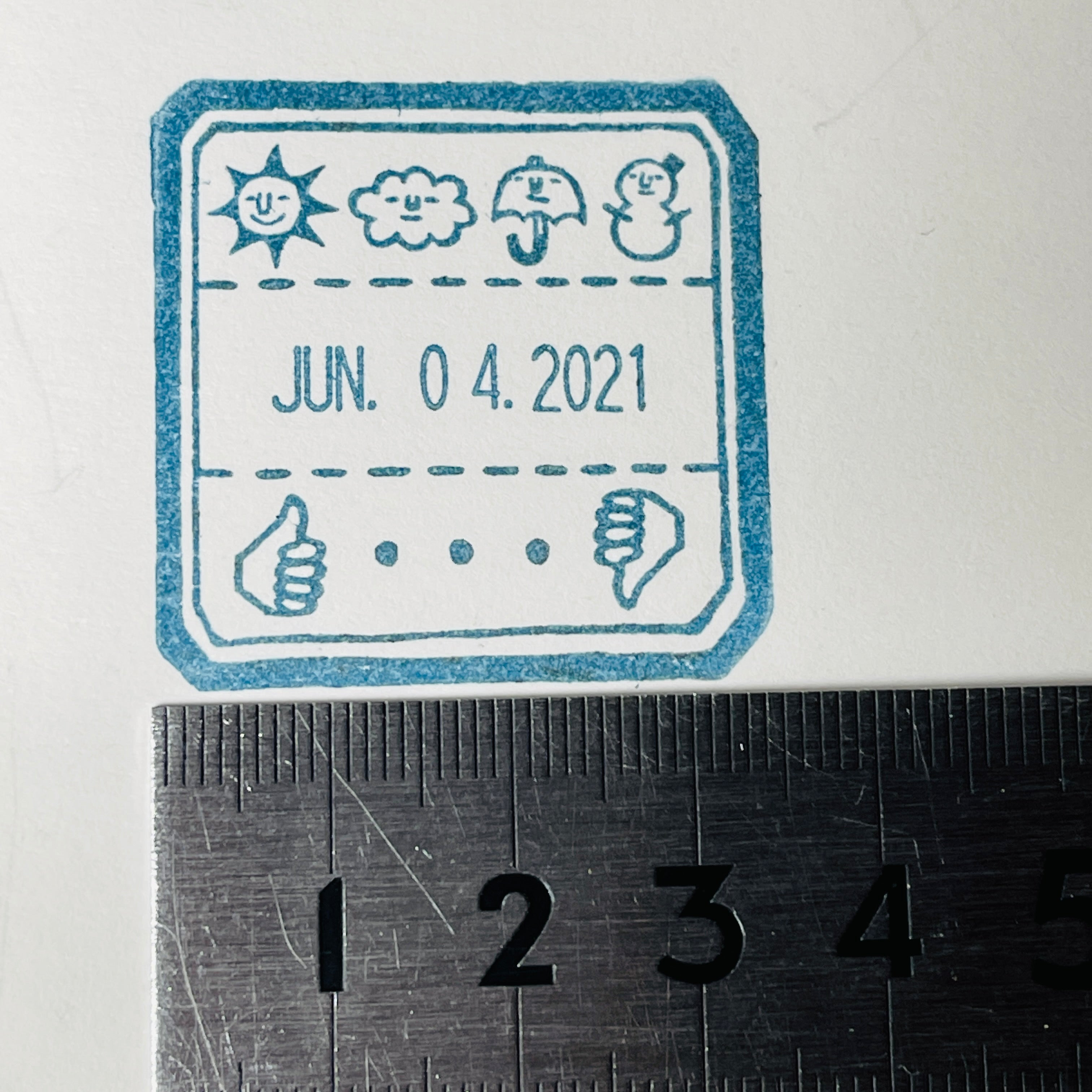 Rotating Date Stamp With Adjustable Dials "Daily Log!" (Weather, Health, Date)