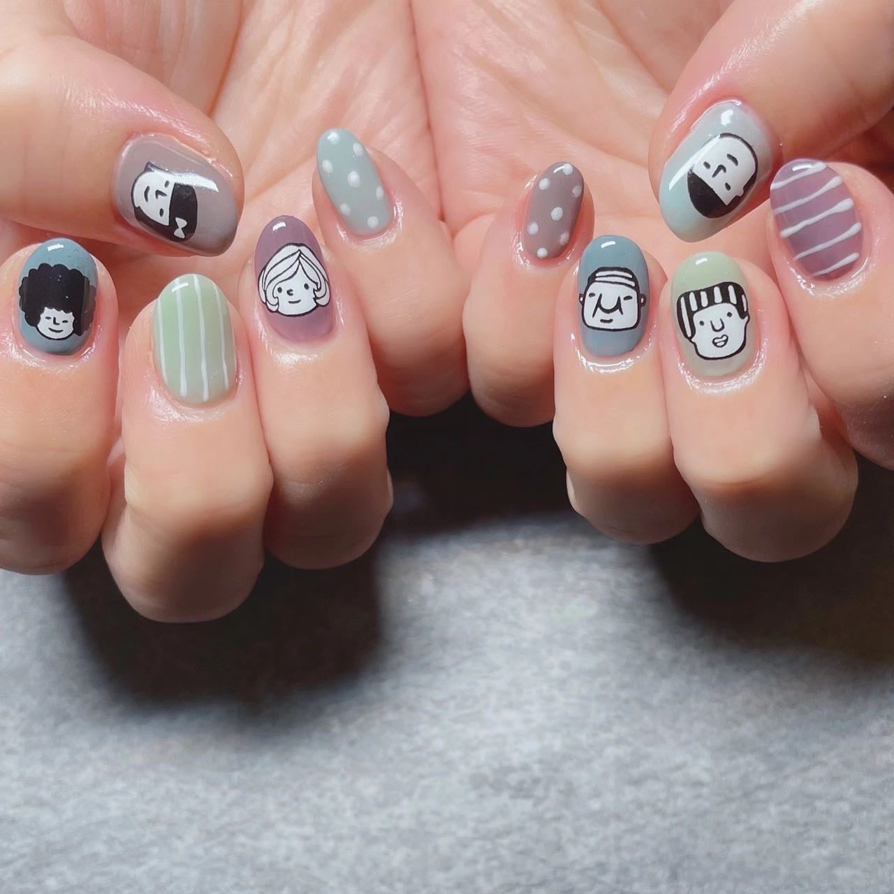 Rira Character Nail Stickers