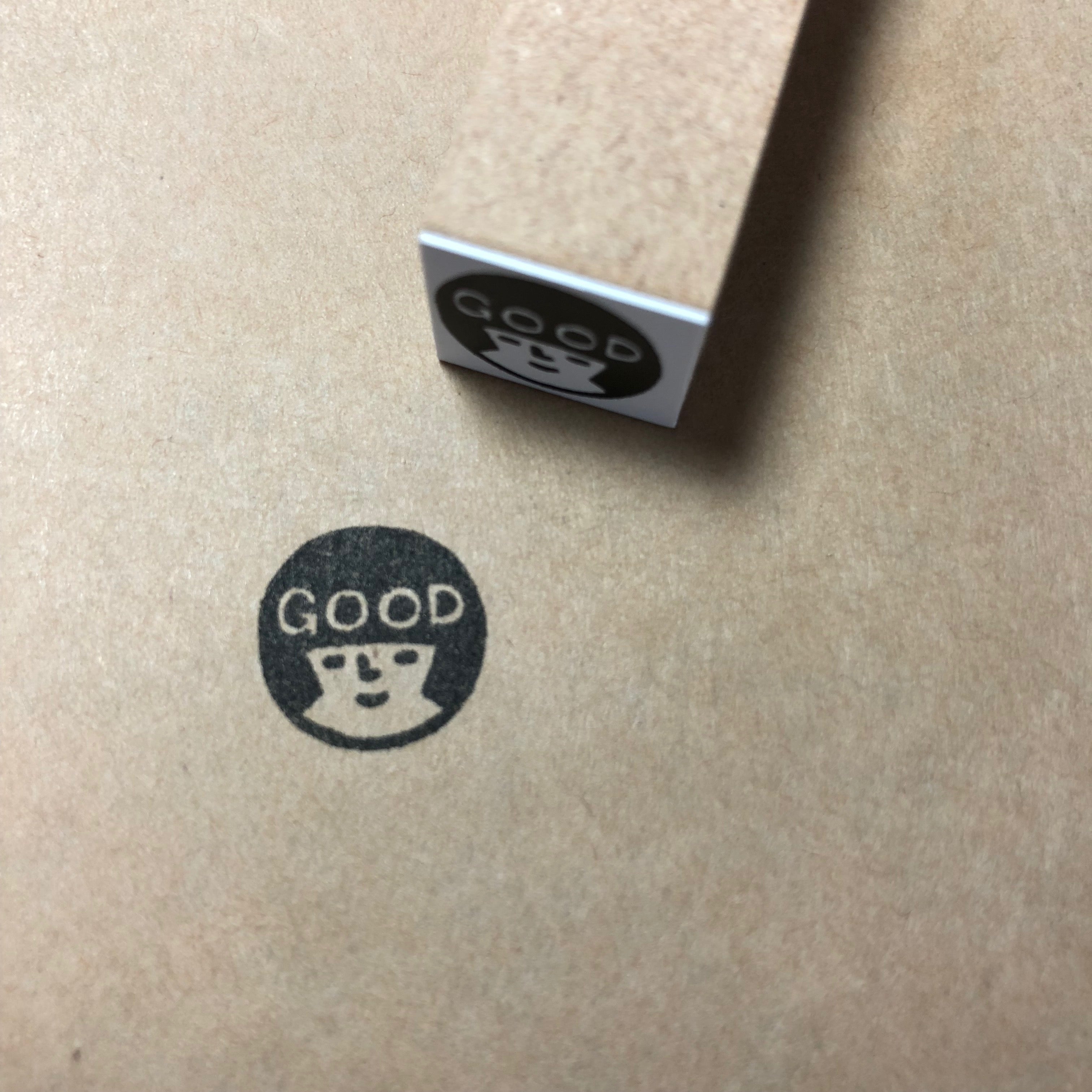 Okappa Girl "Good" Face Stamp