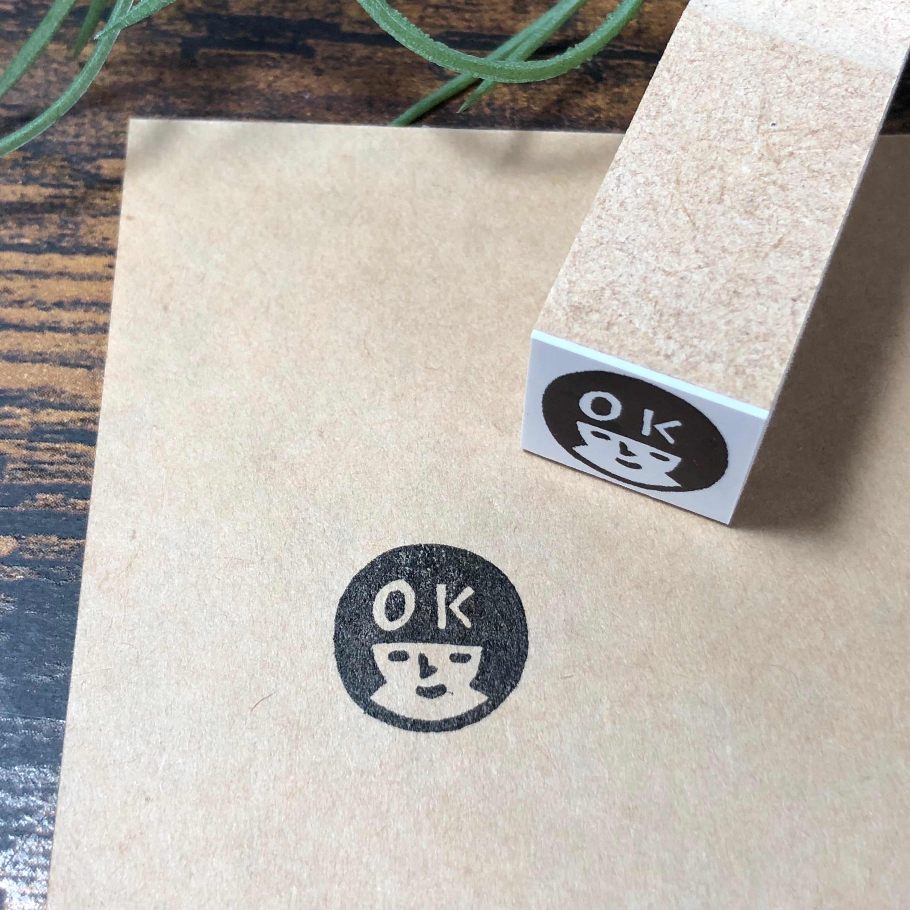 Okappa Girl "OK" Face Stamp
