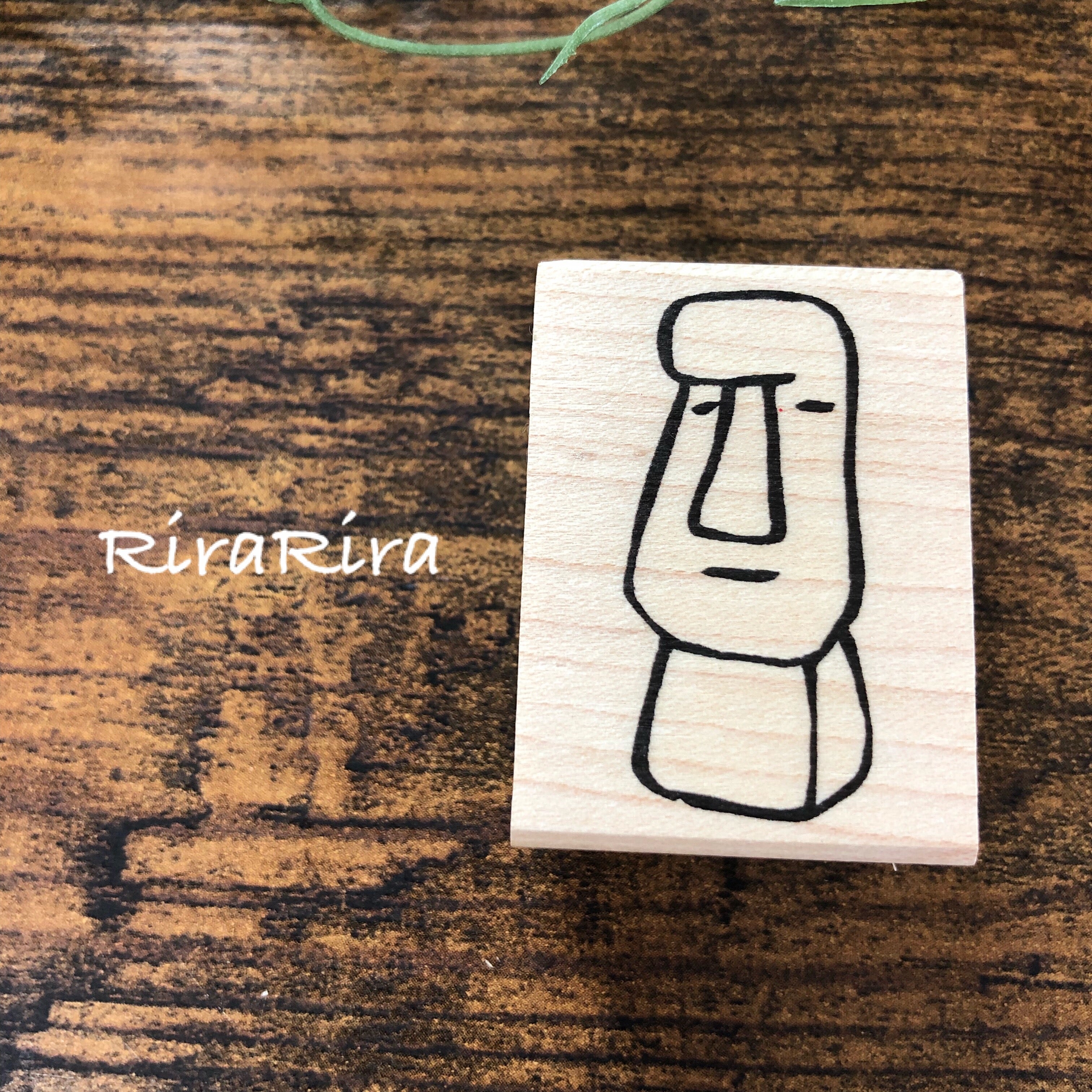 Moai statue Face Stamp