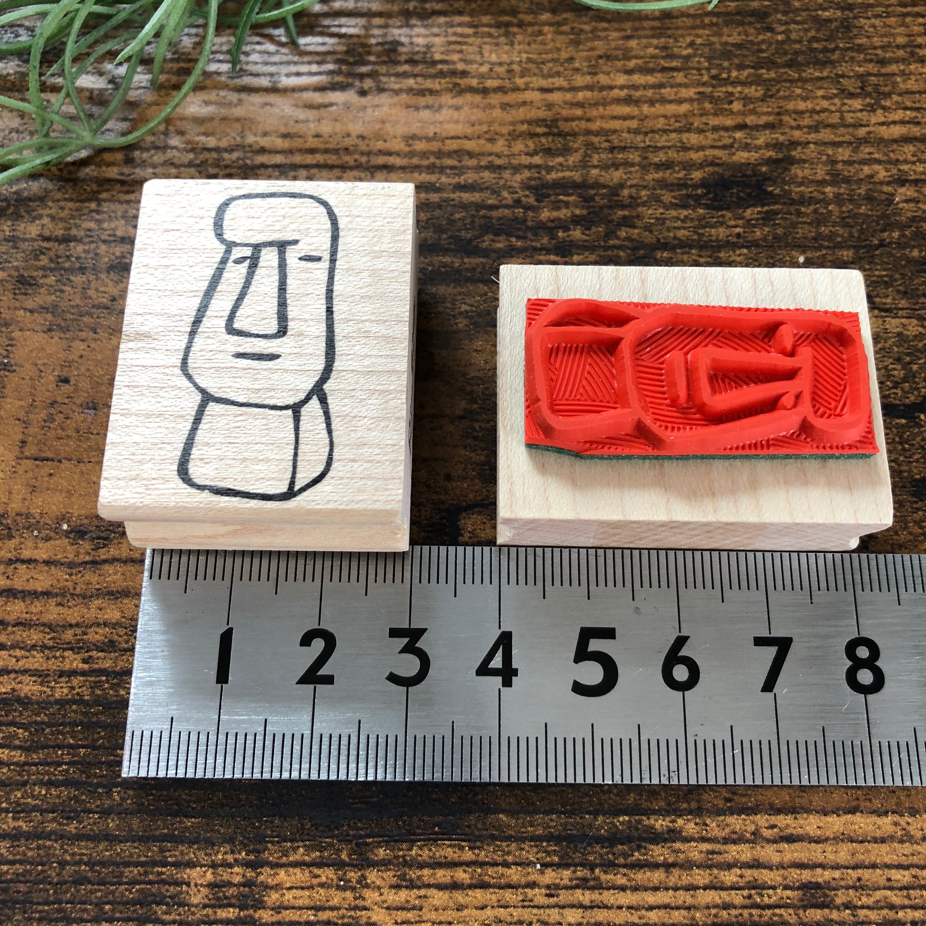 Moai statue Face Stamp
