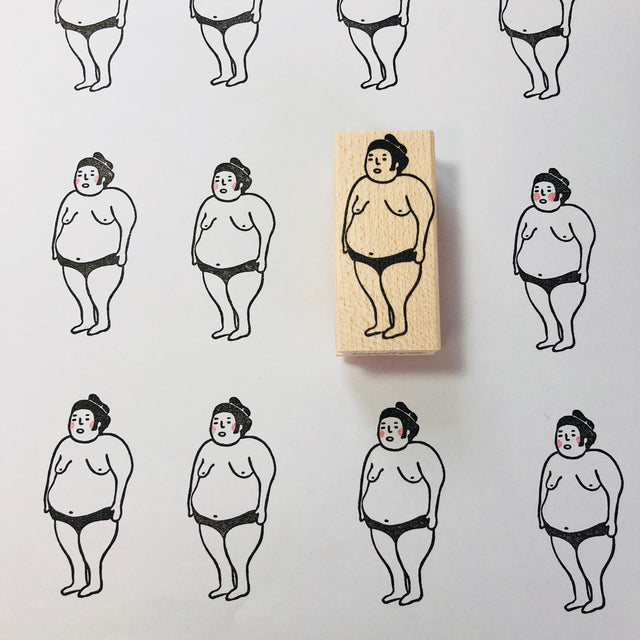 Sumo Wrestler "Standing Upright"
