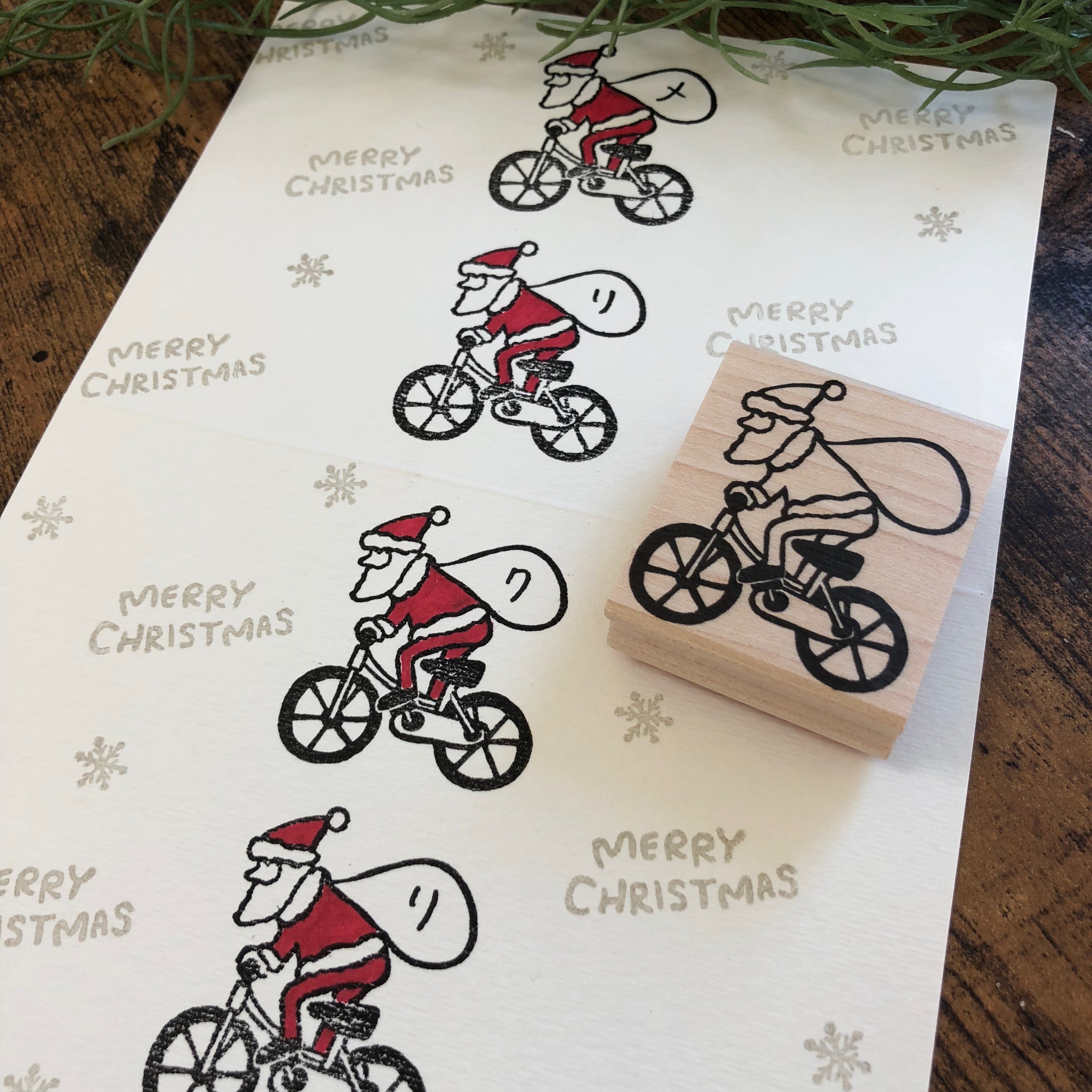 Santa "Pedaling Standing Up"