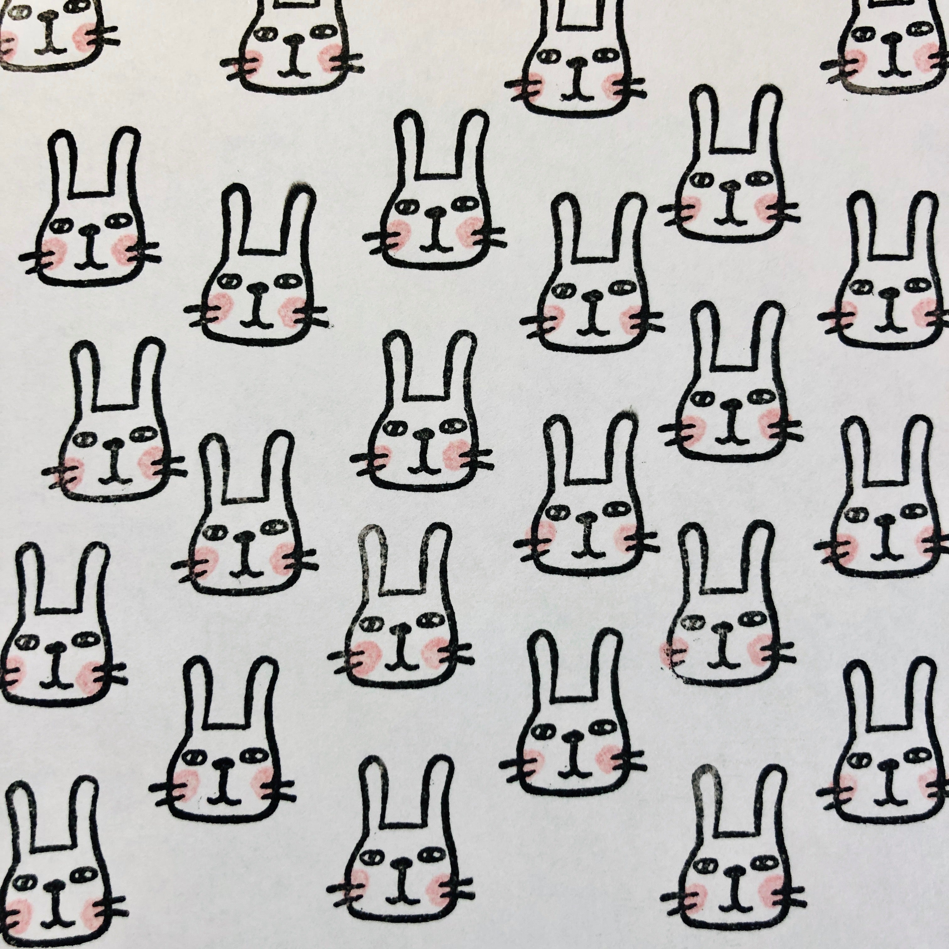 Relaxed Rabbit "Face Stamp"