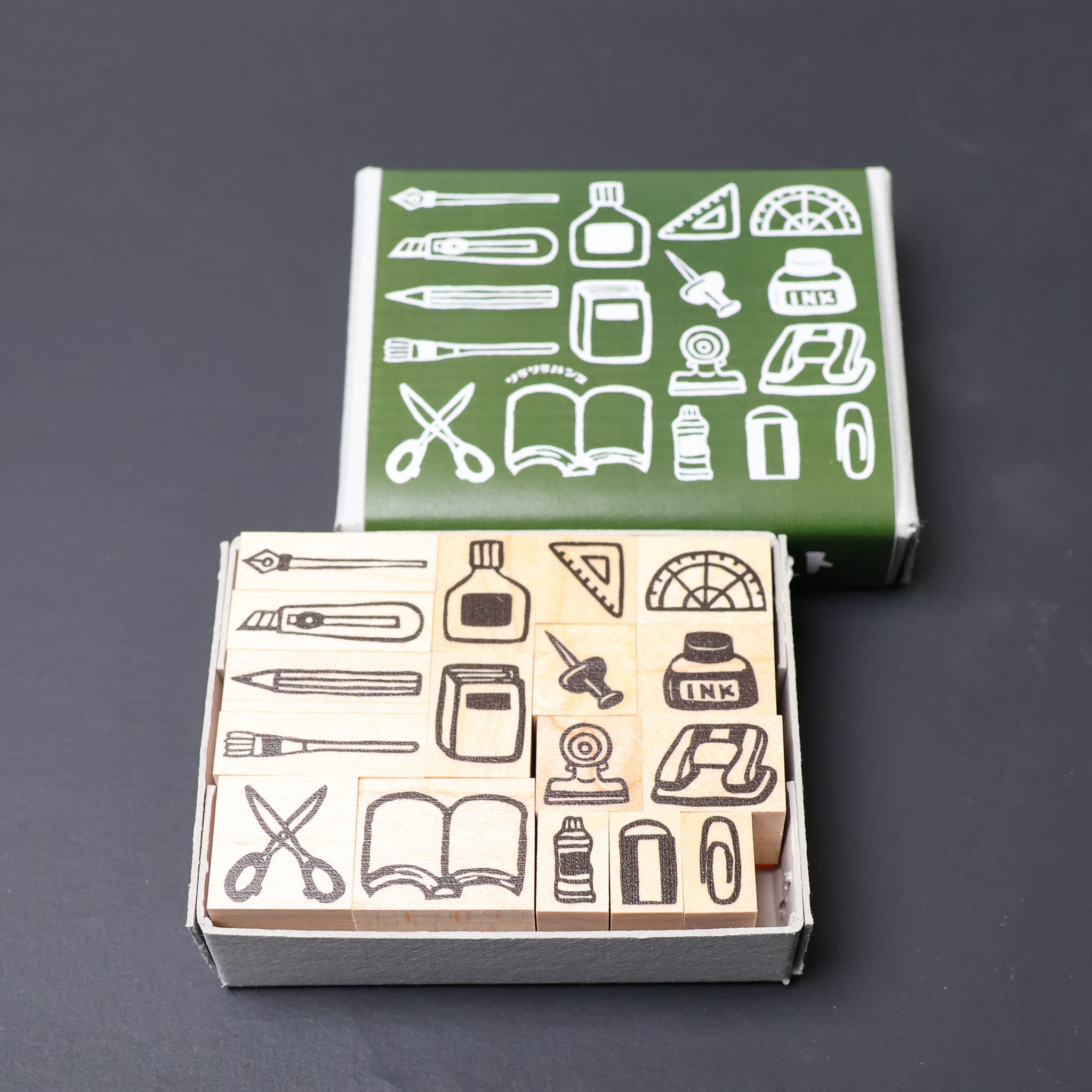 Stationery Rubber Stamp Set - 17-Piece Rubber Stamp Set