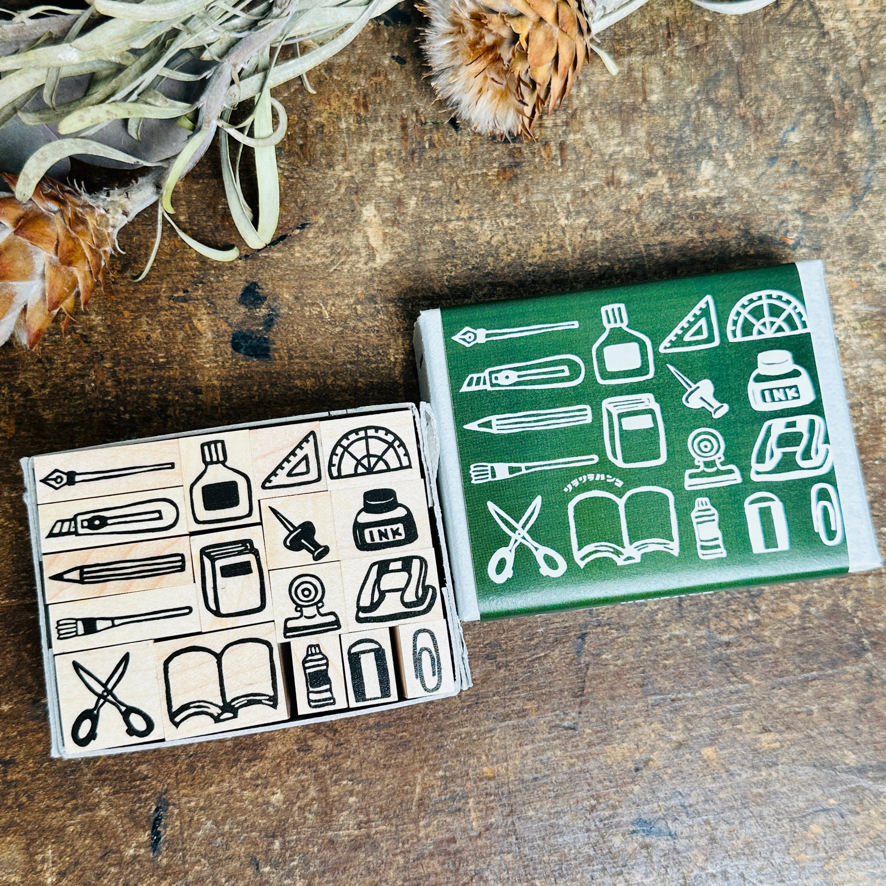Stationery Rubber Stamp Set - 17-Piece Rubber Stamp Set