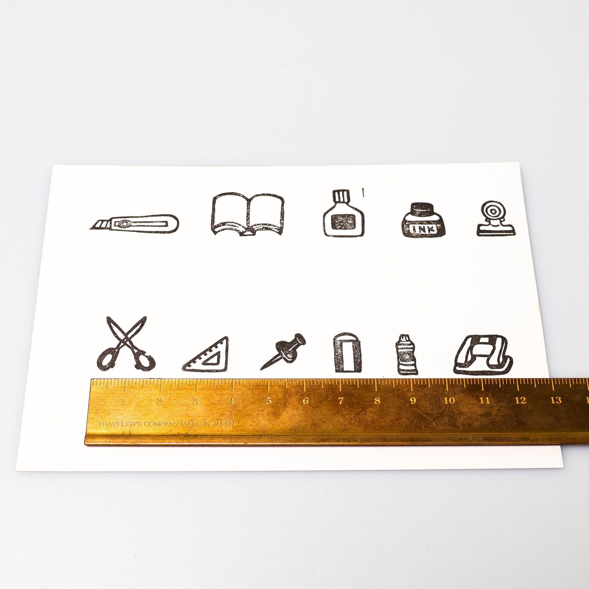 Stationery Rubber Stamp Set - 17-Piece Rubber Stamp Set