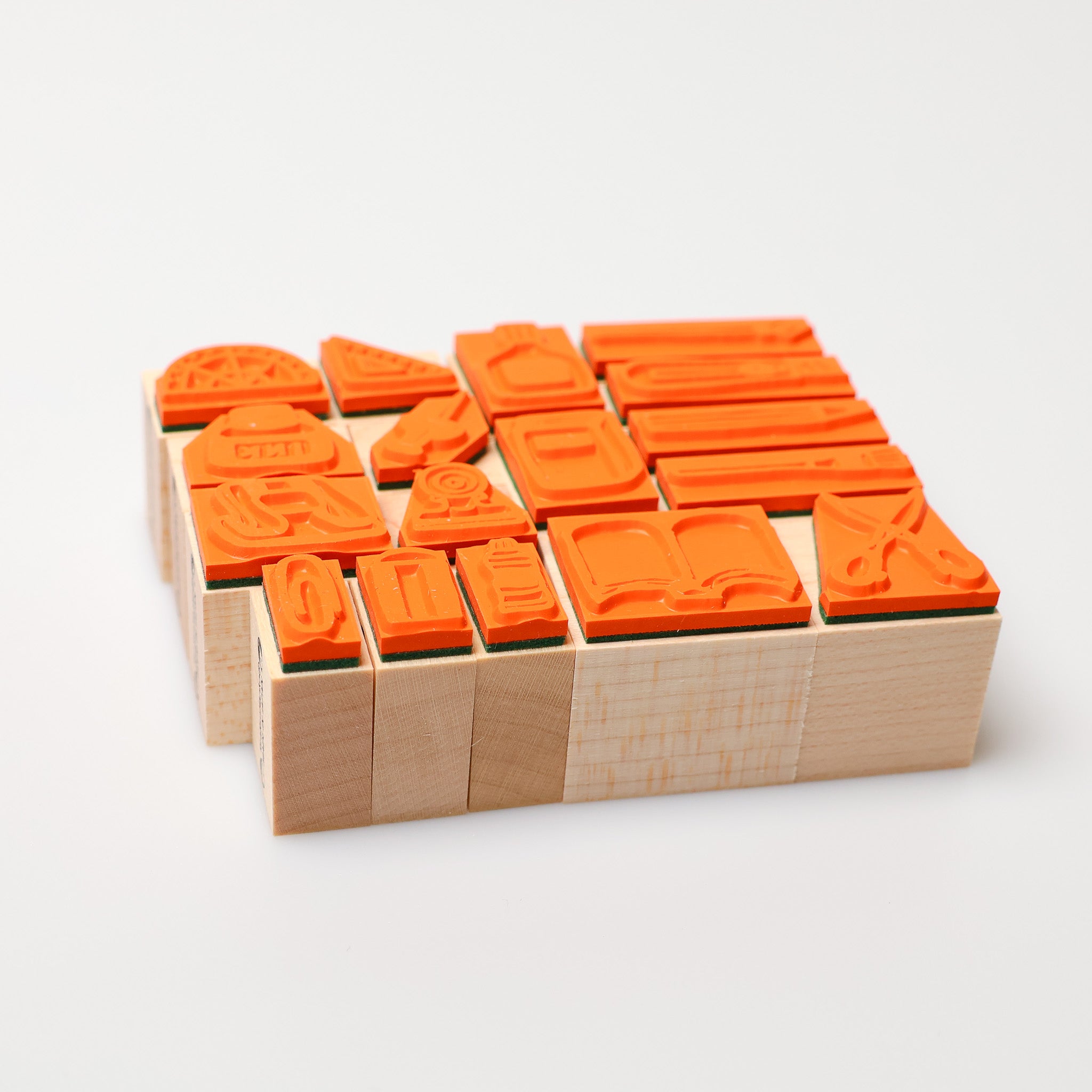 Stationery Rubber Stamp Set - 17-Piece Rubber Stamp Set