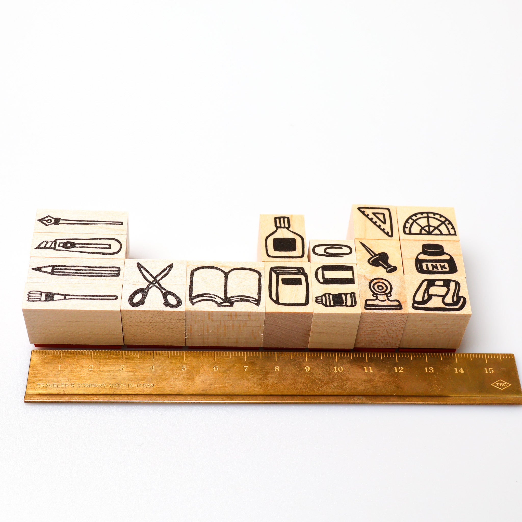 Stationery Rubber Stamp Set - 17-Piece Rubber Stamp Set