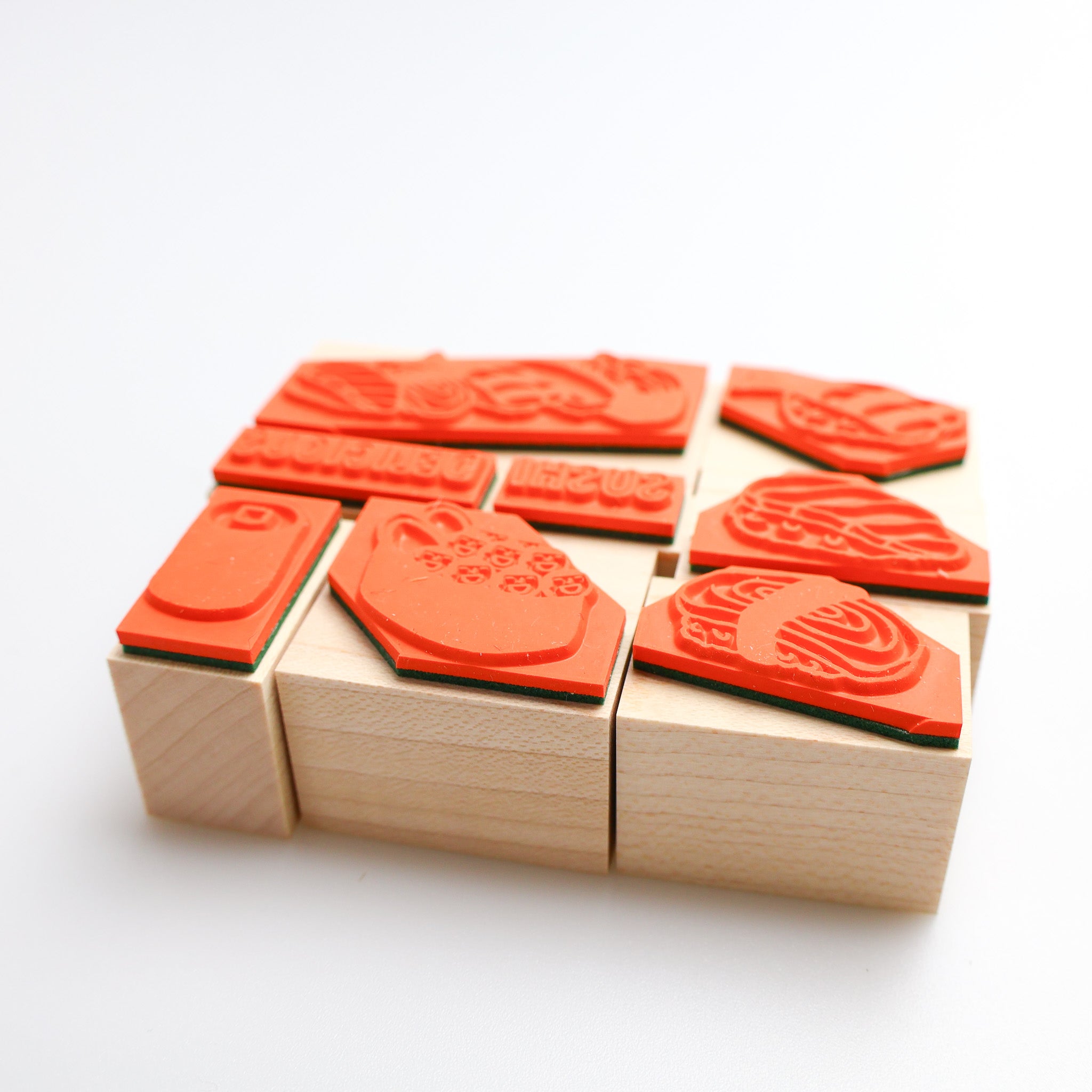"Sushi Rubber Stamp Set" - 8-Piece Rubber Stamp Set