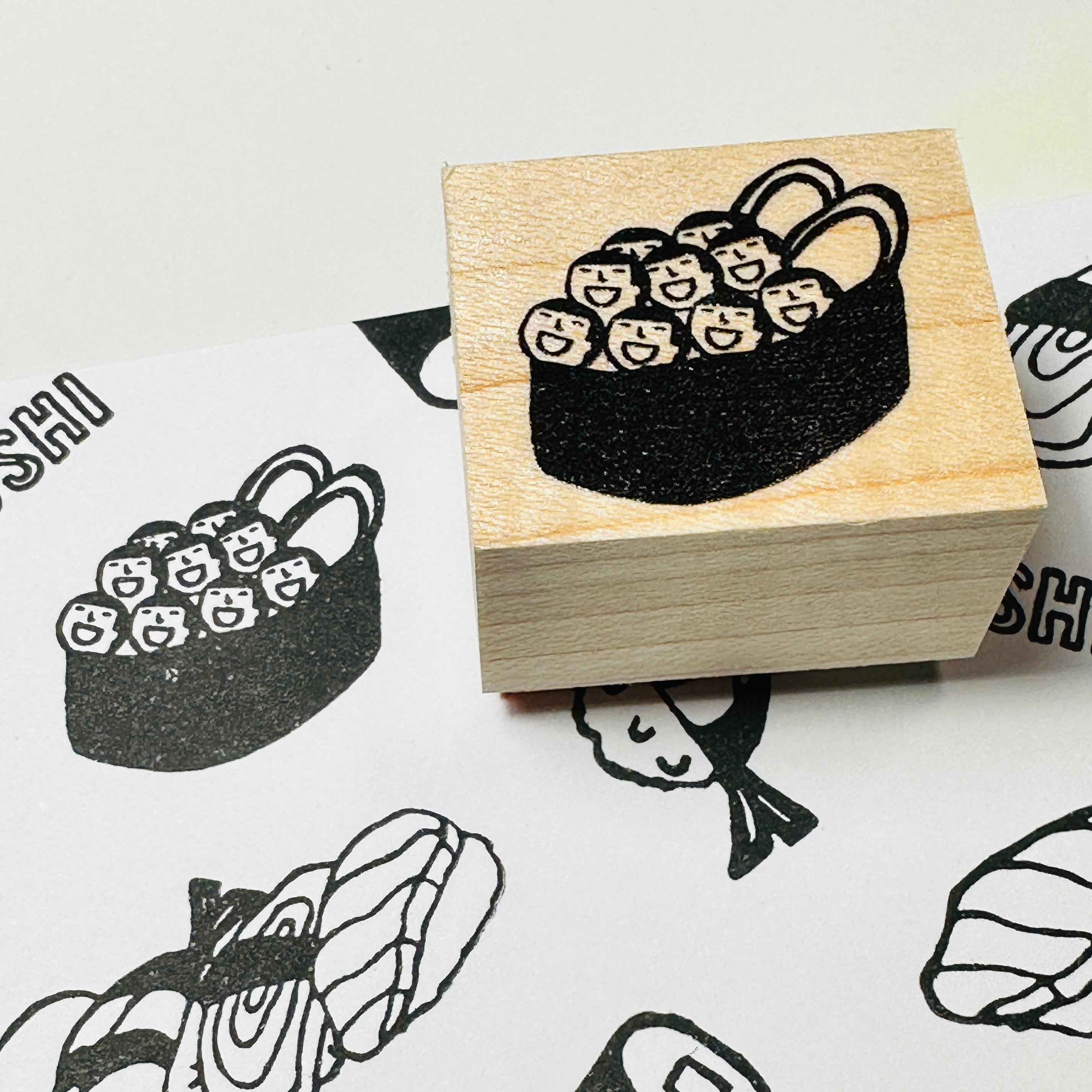 "Sushi Rubber Stamp Set" - 8-Piece Rubber Stamp Set