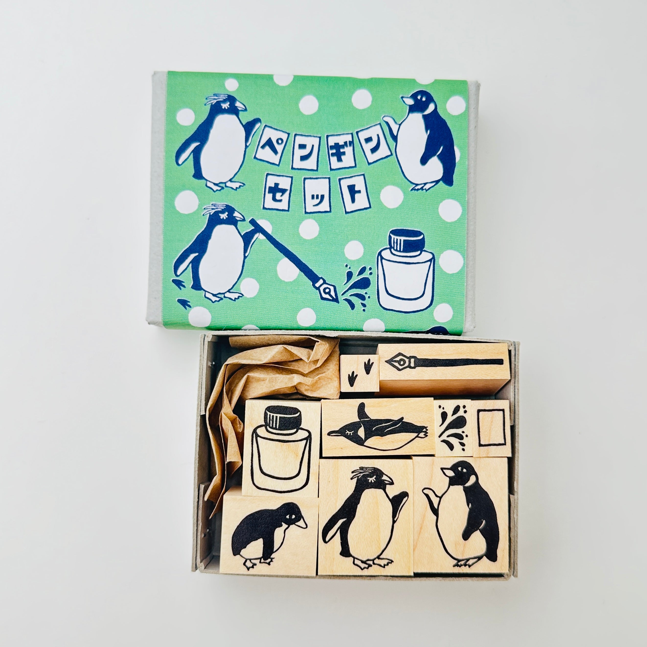 ”Penguin ”Rubber Stamp Set(Boxed)