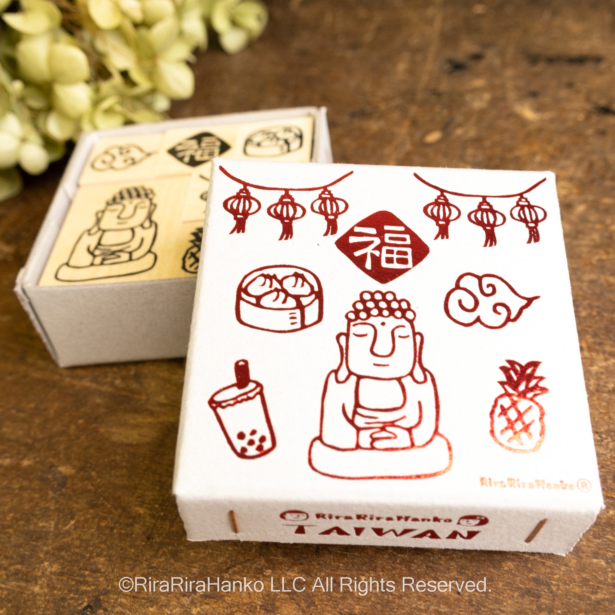 TAIWAN Hanko Rubber Stamp Set(Boxed)