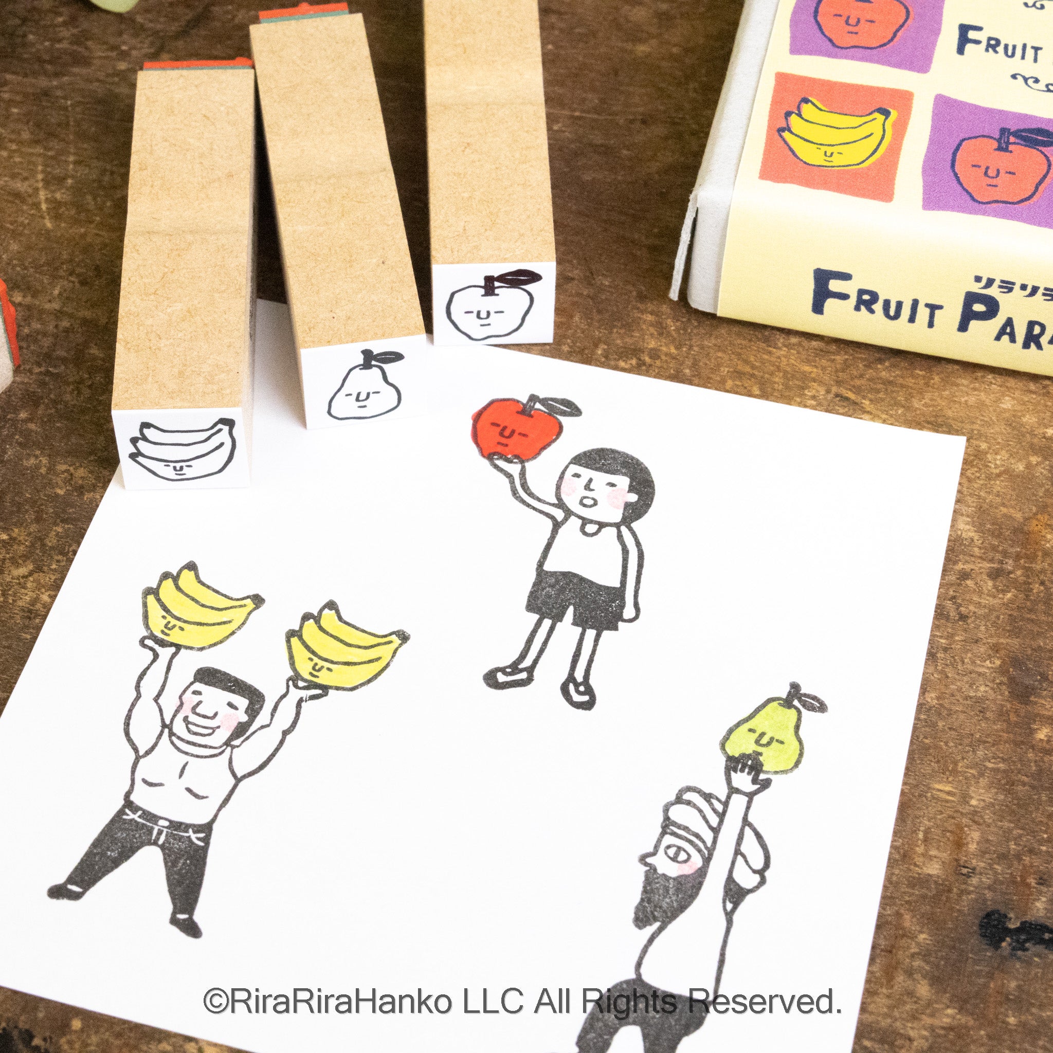 Fruit Rubber Stamp Set