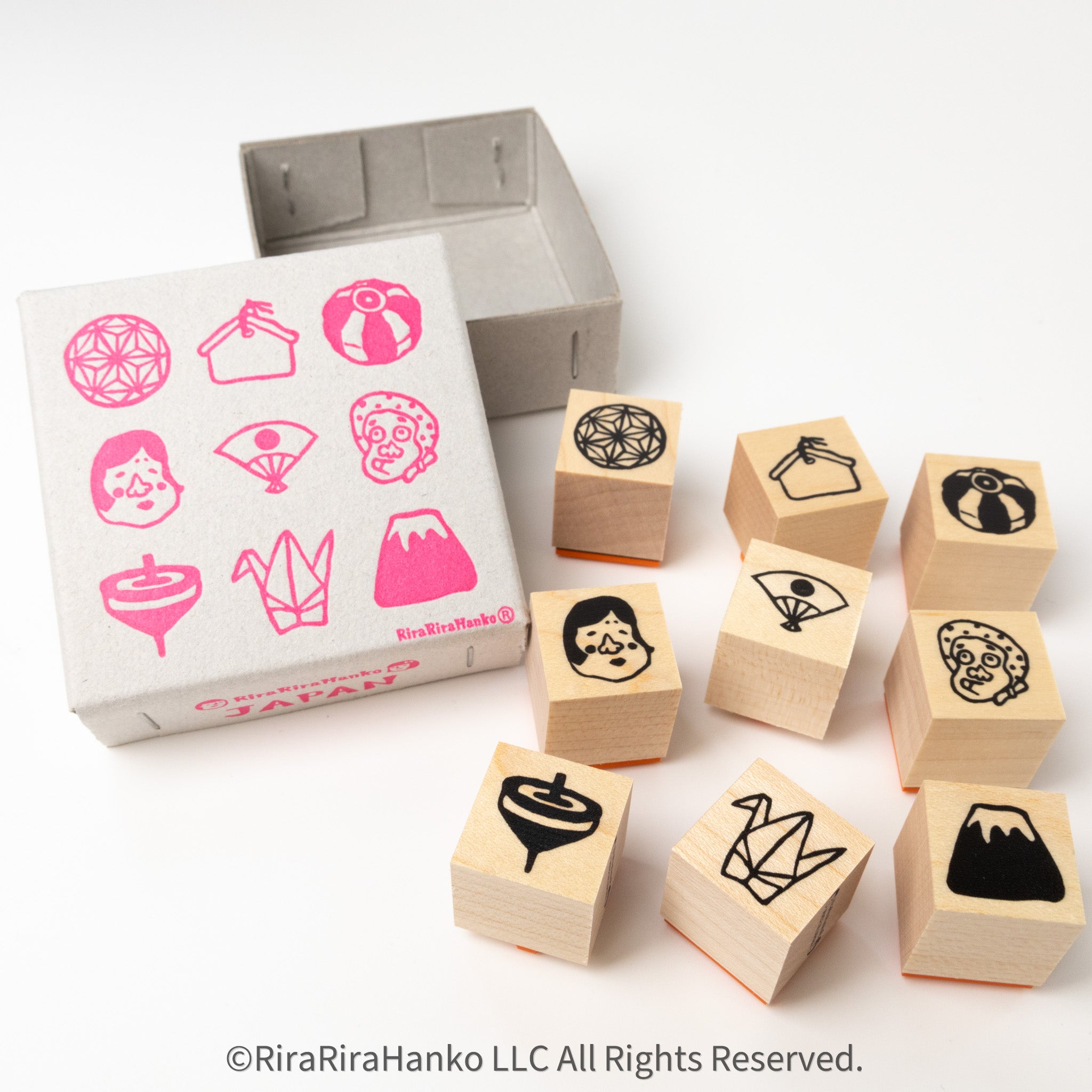 JAPAN Hanko Rubber Stamp Set(Boxed)