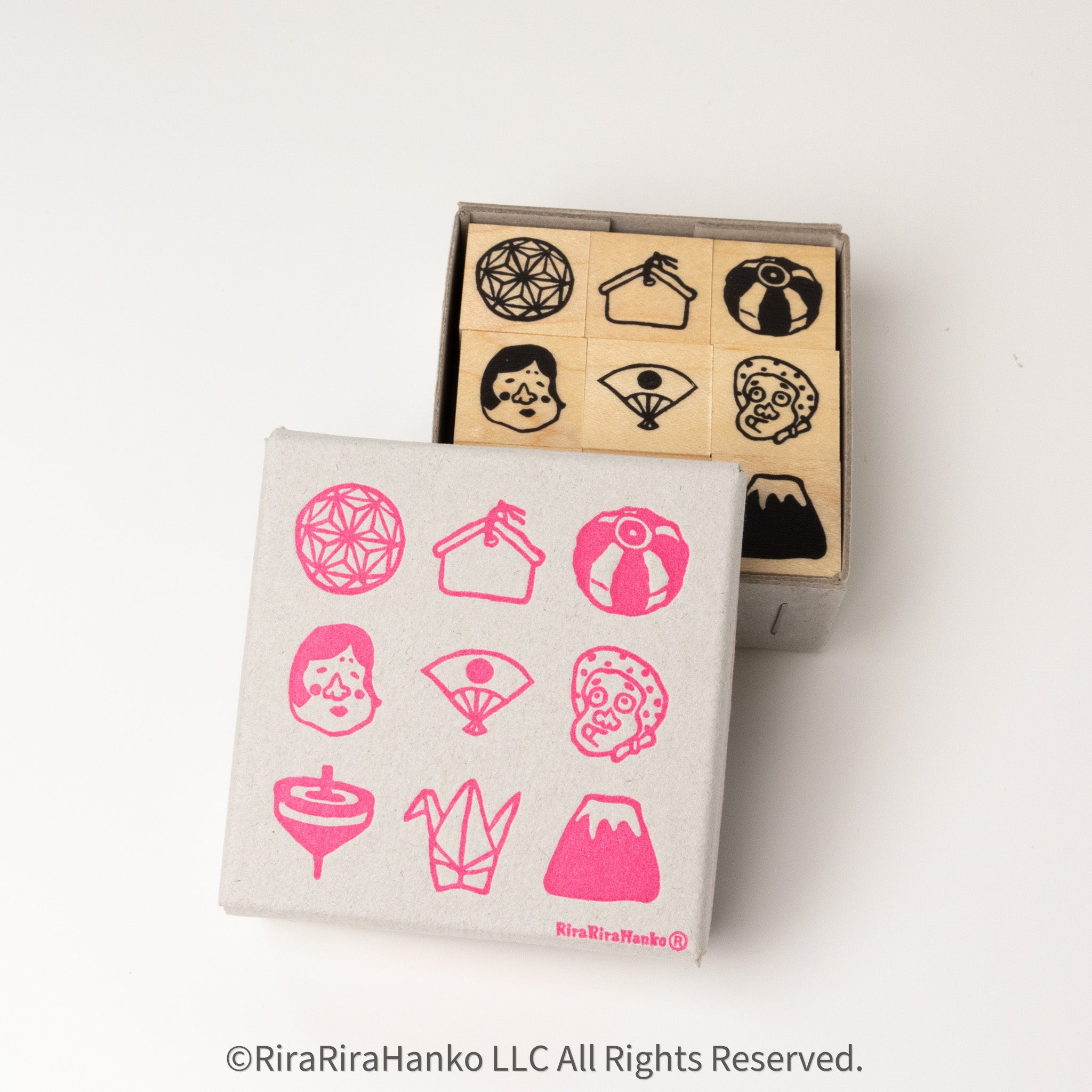 JAPAN Hanko Rubber Stamp Set(Boxed)