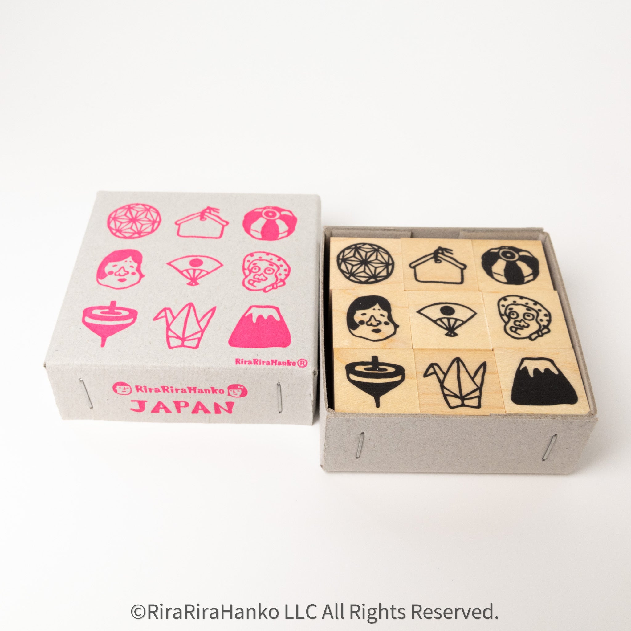 JAPAN Hanko Rubber Stamp Set(Boxed)