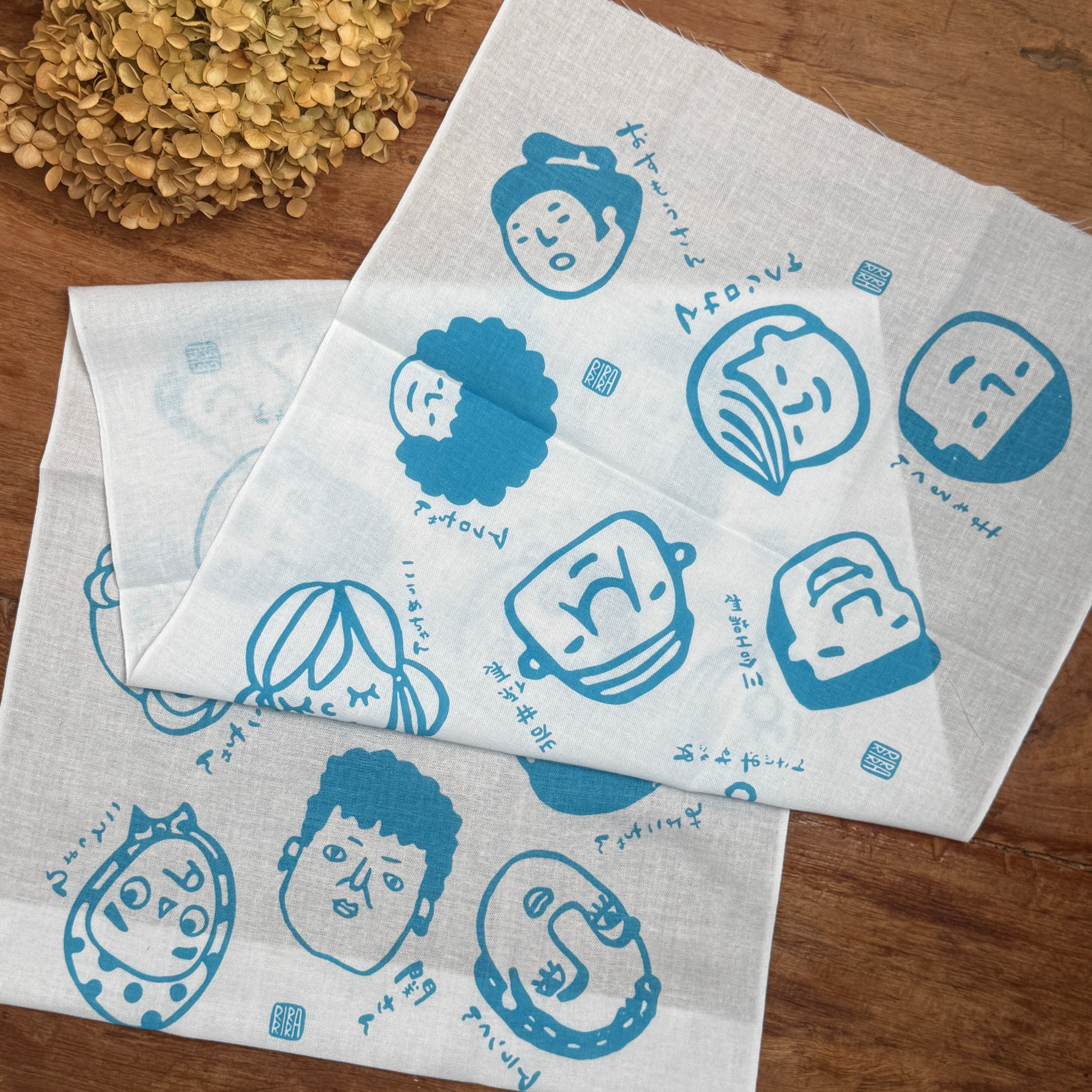 Rira All-Over Character Tenugui Towel