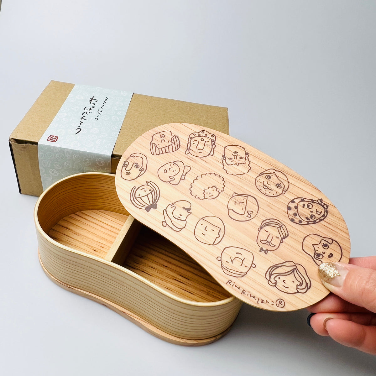 RiraRira Hanko Character Wappa Bento Box
