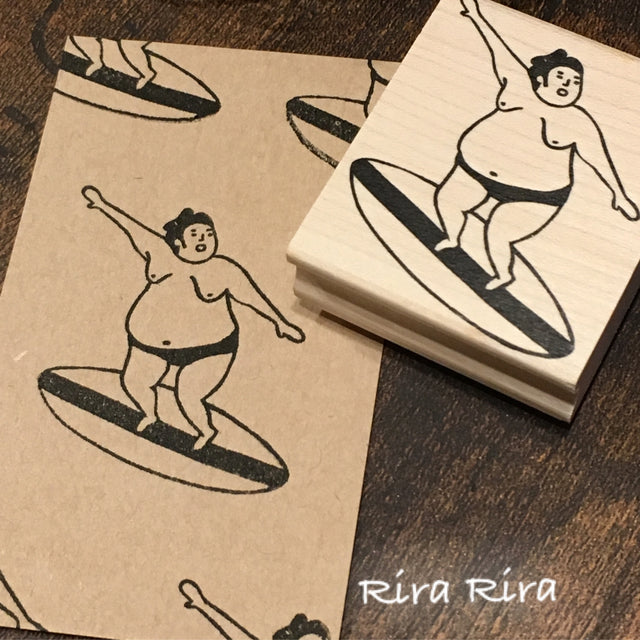 Sumo Wrestler "Surfing"