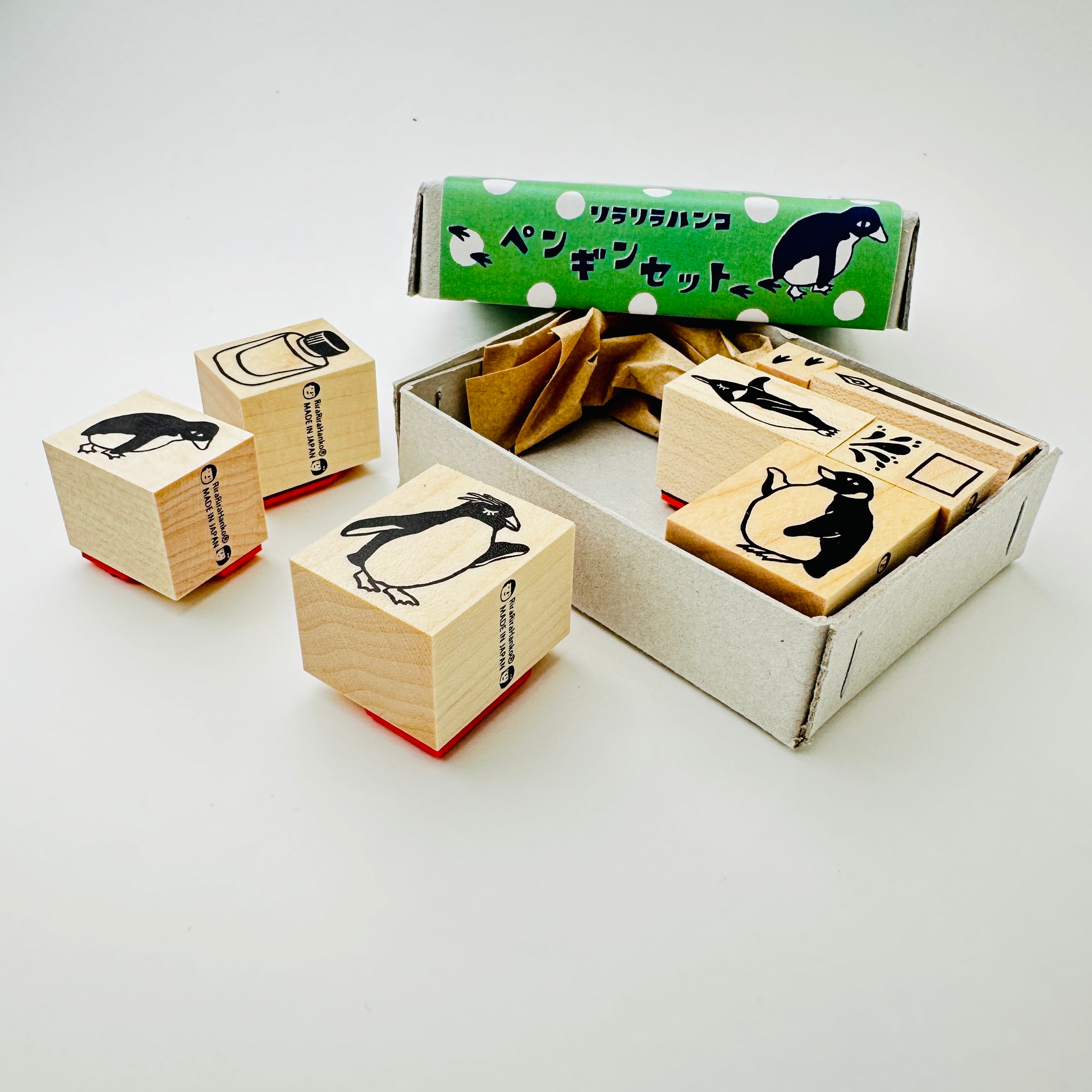 ”Penguin ”Rubber Stamp Set（Boxed）