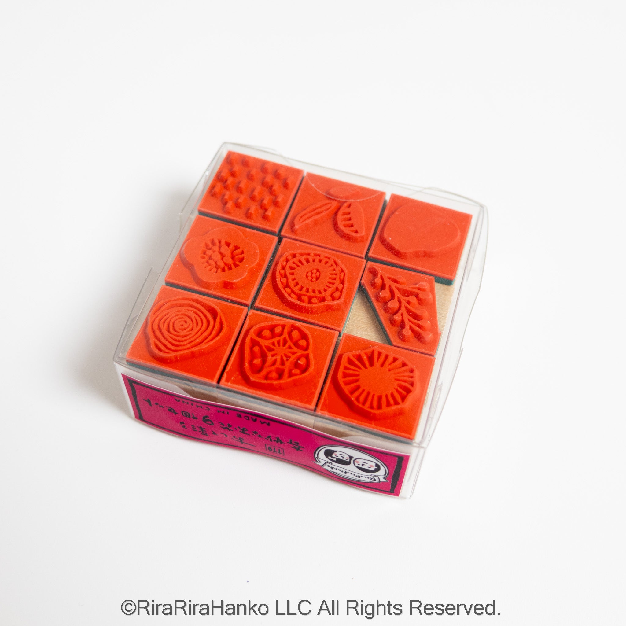 (TT9) Quirky Flowers Rubber Stamp Set – 9 Pieces