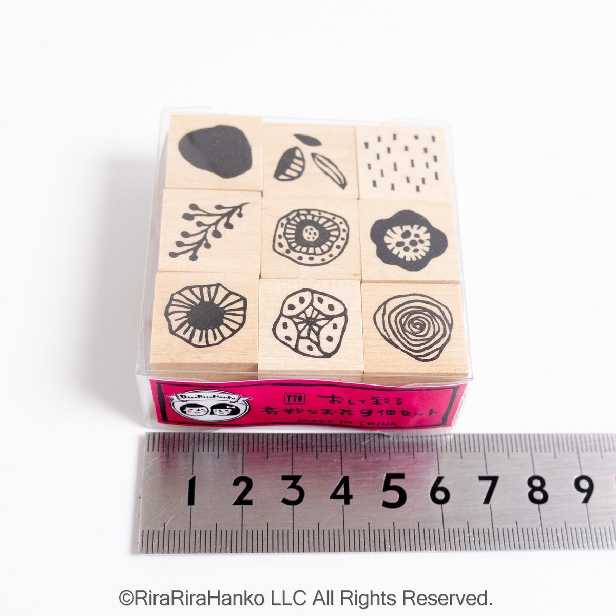 (TT9) Quirky Flowers Rubber Stamp Set – 9 Pieces