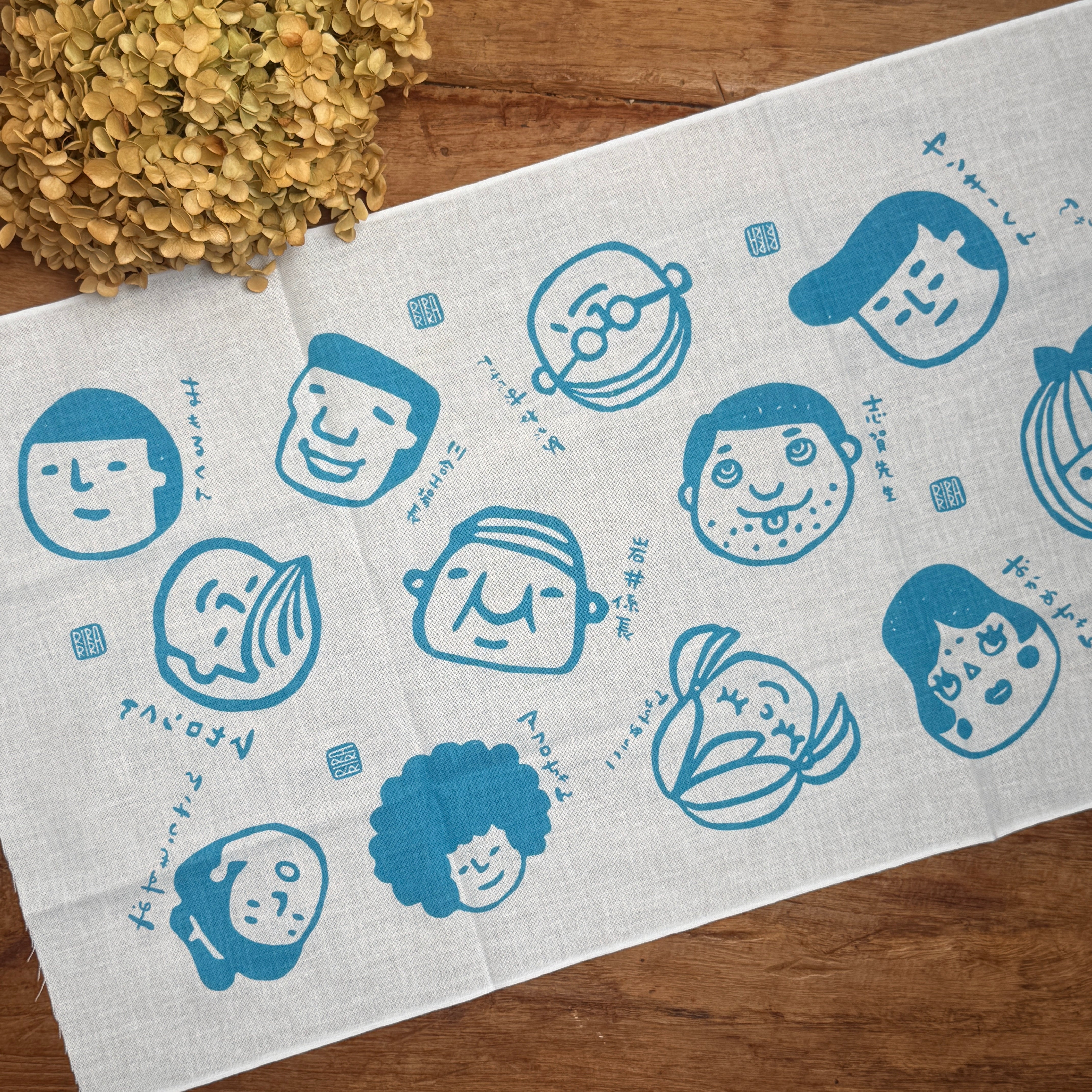 Rira All-Over Character Tenugui Towel