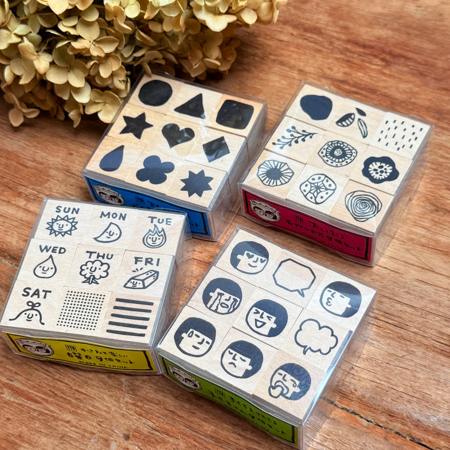 (TT9) Layer & Play Days of the Week Rubber Stamp Set – 9 Pieces